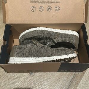Hey Dudes in brown/grey color in box size 11
